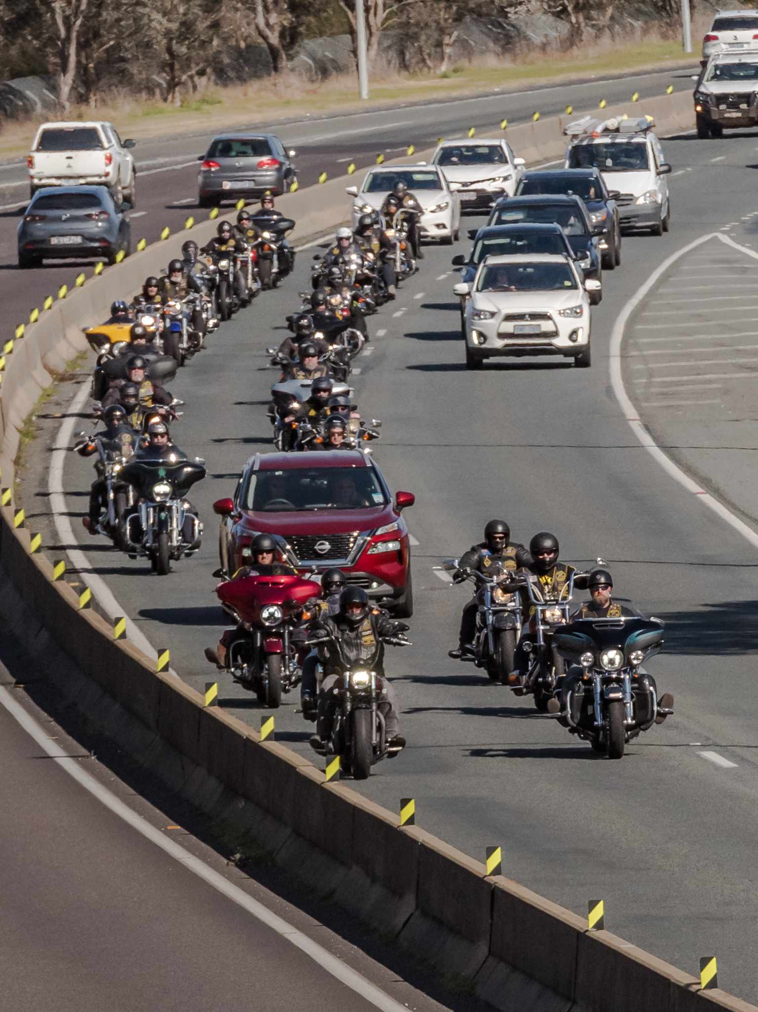 Veterans MC Federal Chapter members remembering fallen brothers at Ardlethan