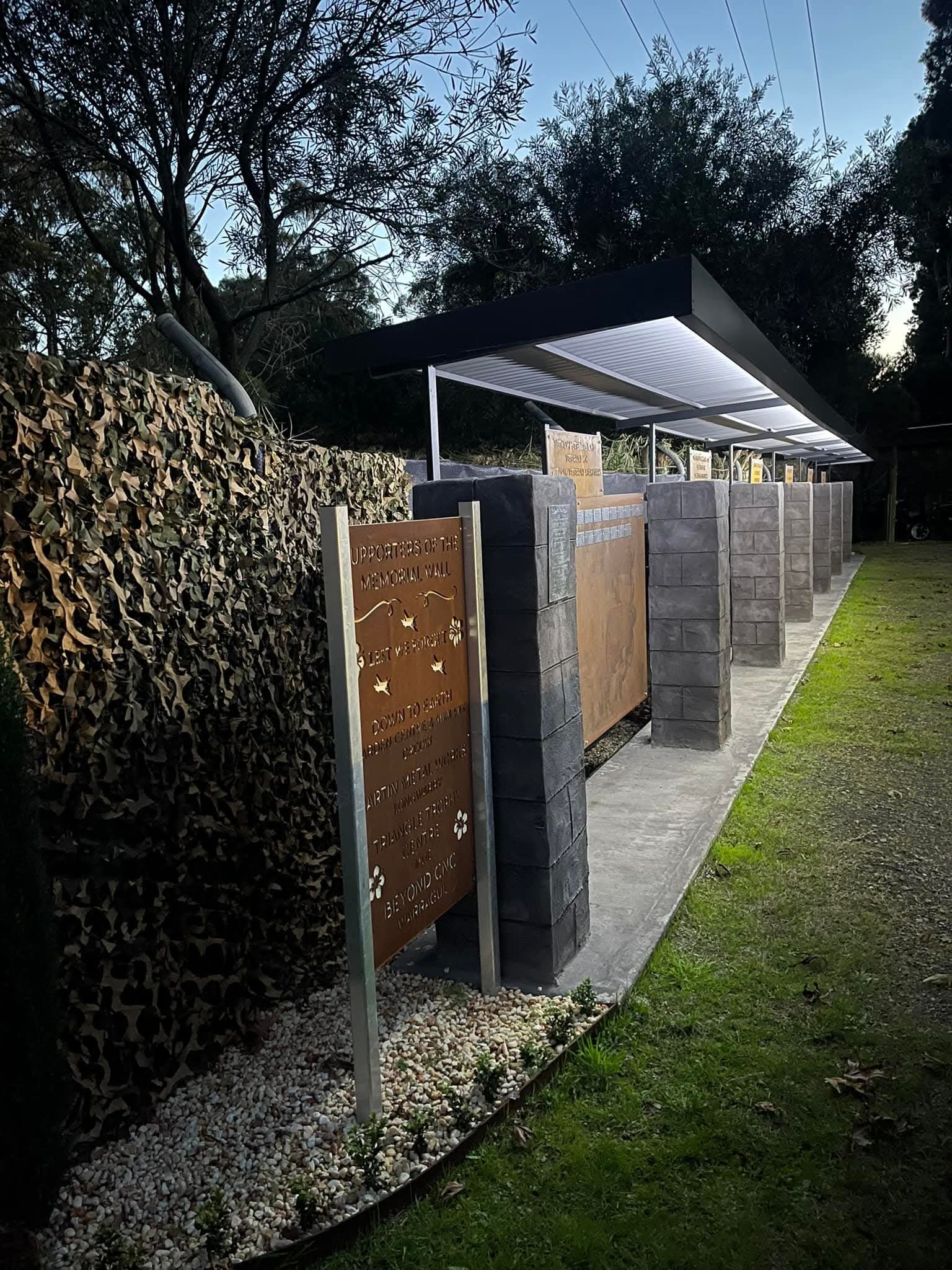 Dedication ceremony for the Gippsland Fallen Brothers Memorial Wall
